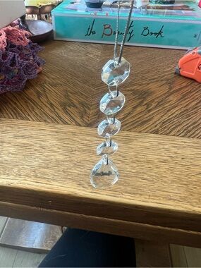 Clear Crystal Hanging Prism Accent - Clear -